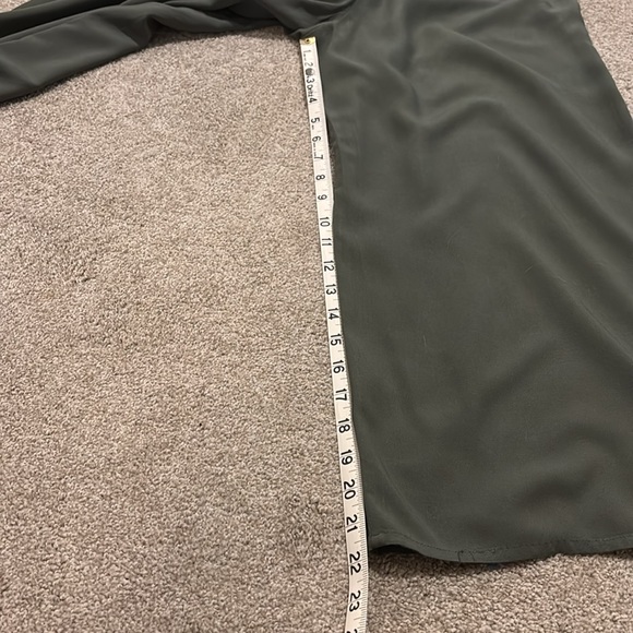 Olive green widely cropped pants by Live to be Spoiled, size small - Picture 2 of 7